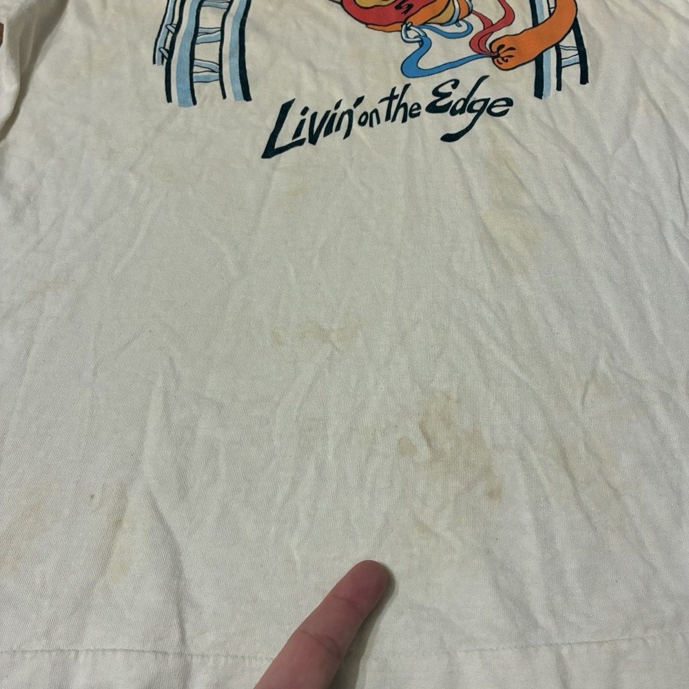 VTG 90s 17th Street Surf Shop Single Stitch Mens T Shirt XL Distressed Dog GRAIL - Picture 8 of 9